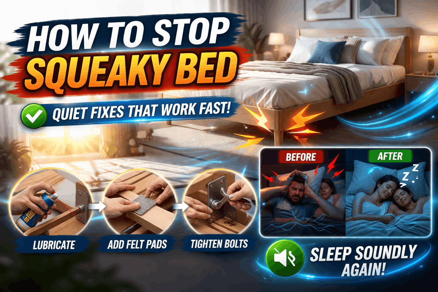 How to Stop Squeaky Bed